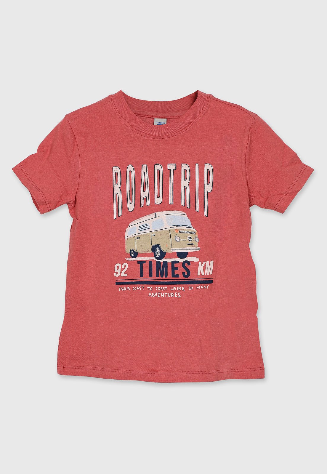 Infantil - Camiseta Hering Estampa Ônibus Rosa