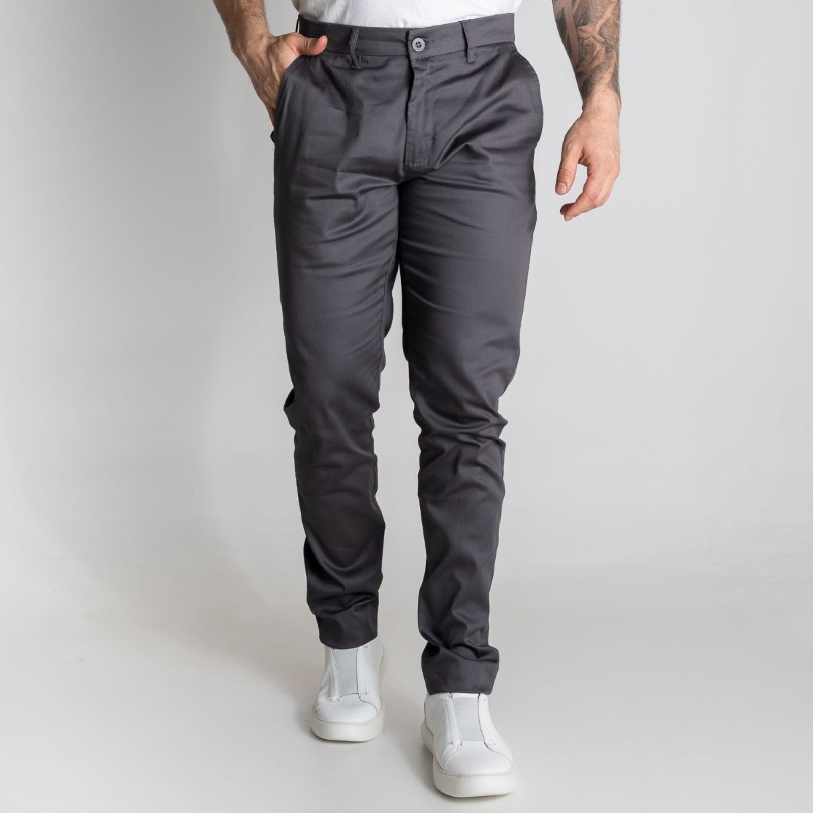 Calça VersatiOld Casual Slim Chumbo
