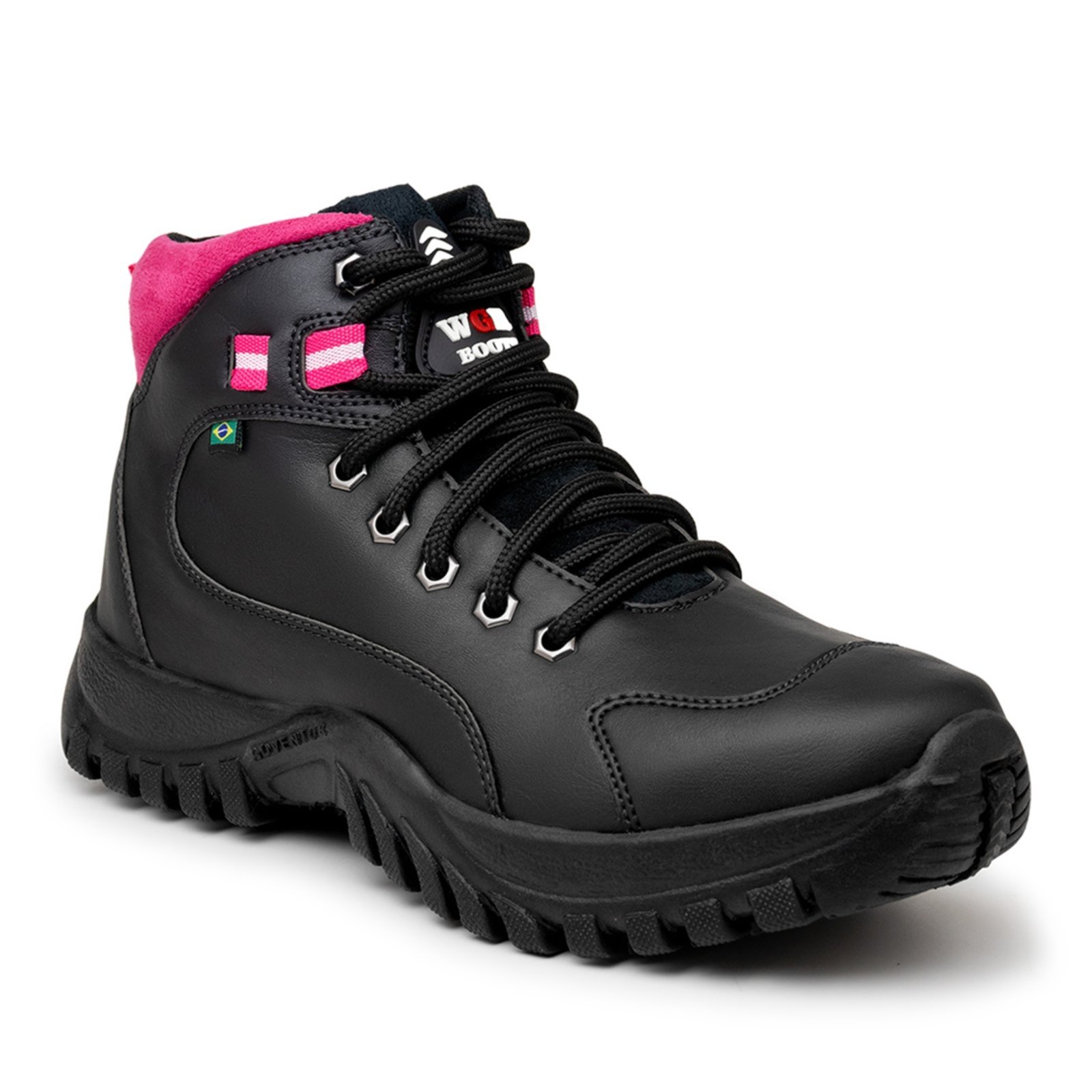 Vista 3 Bota Feminina De Segurança Coturno Adventure Lavini Shoes preto Lavini Shoes preto