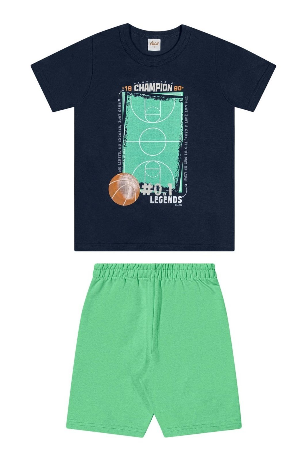 Vista 2 Infantil - Conjunto Menino Estampa Urbana Elian Marinho azul marinho Elian azul marinho