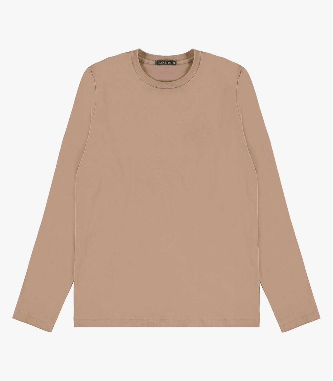 Camiseta Manga Longa Meia Malha Diametro Marrom