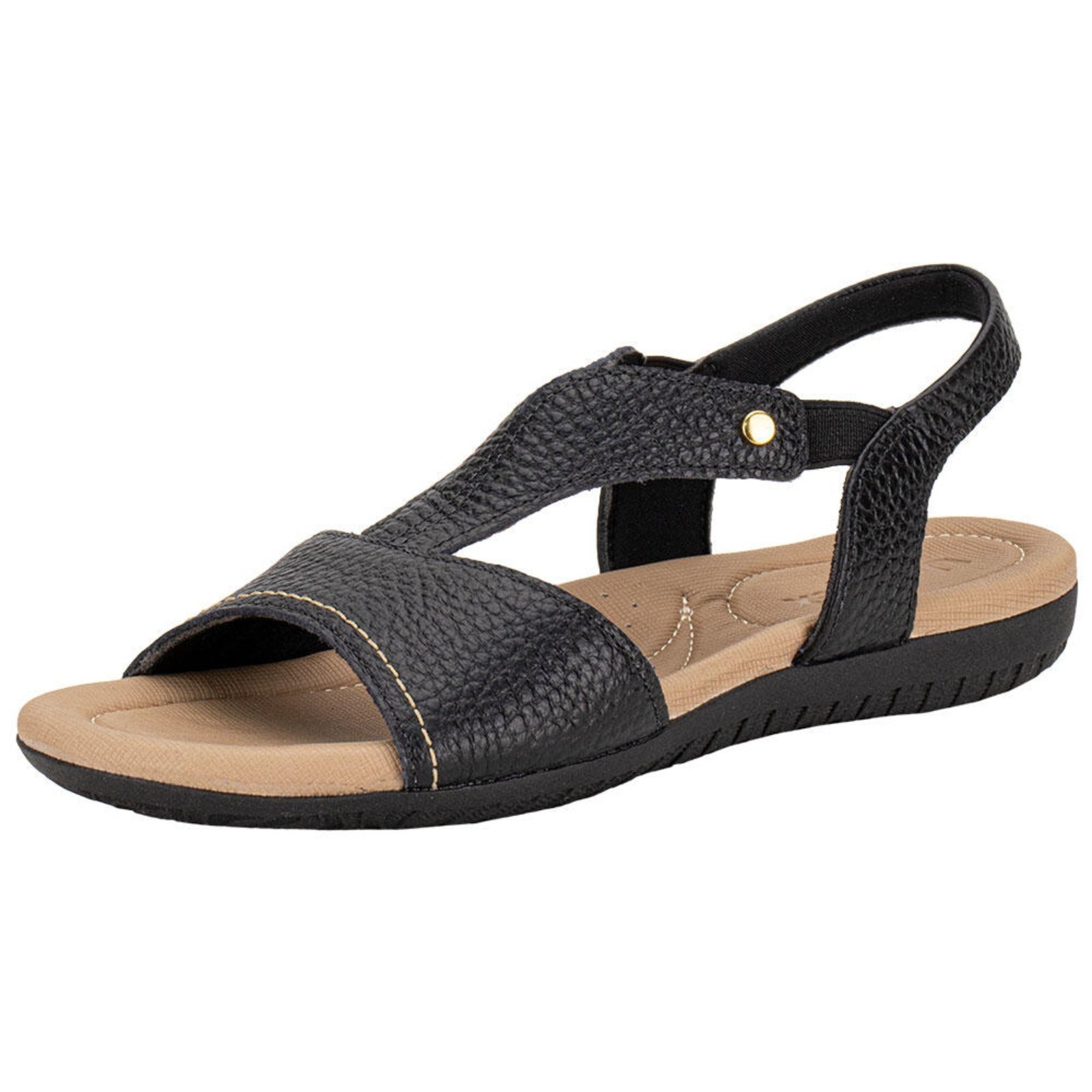 Sandália Feminina Flat Usaflex R18083 0948083 Preto