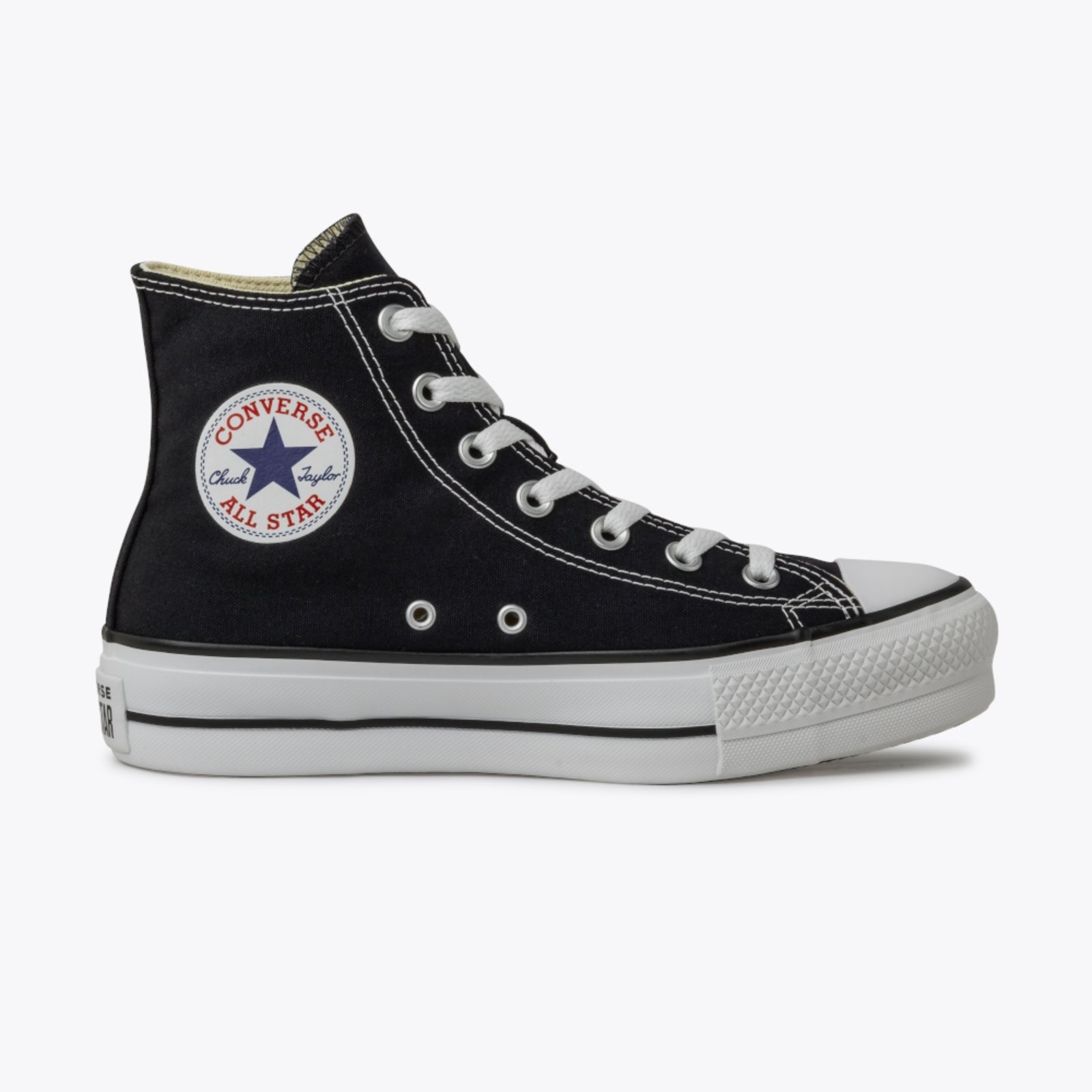 Converse Chuck Taylor All Star Lift Lona Cano Alto Preto