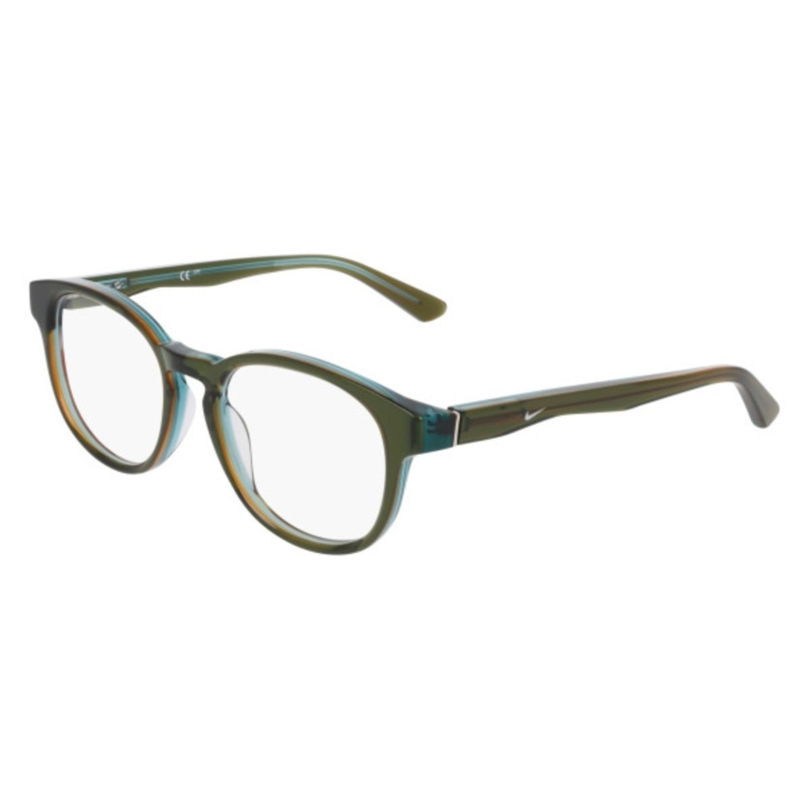 Armação Óculos Grau Nike 7182 Masculino cor Olive
