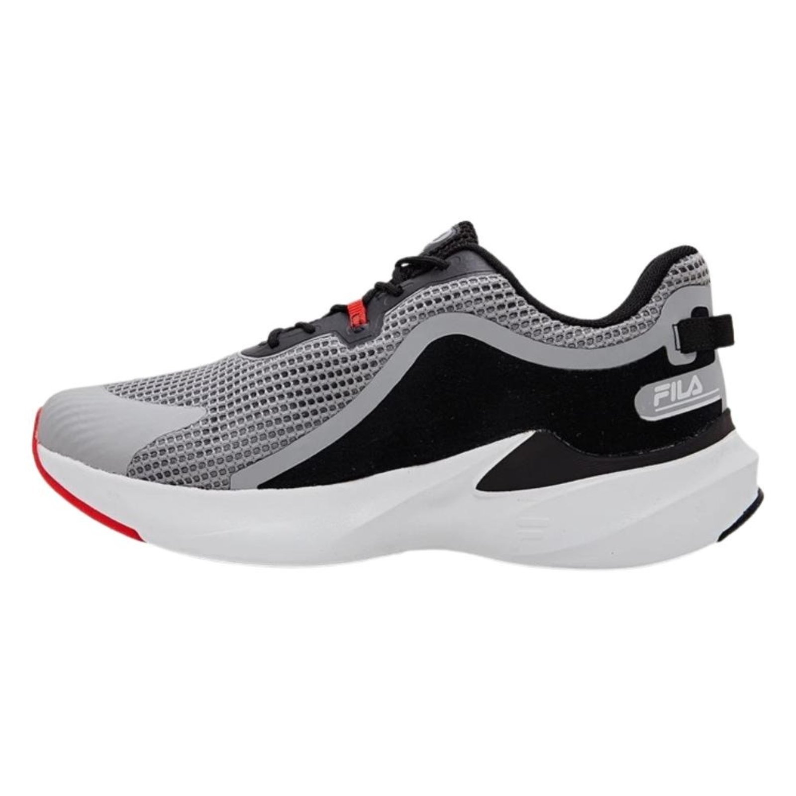 Vista 3 Tênis Fila Recovery Masculino preto/vermelho cinza Fila cinza