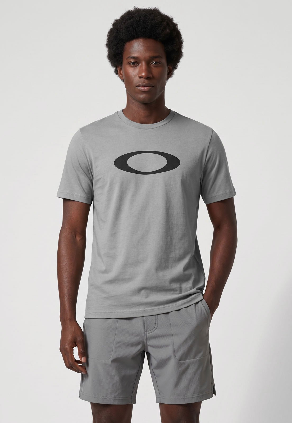 Camiseta Masculina Oakley Ellipse Cinza