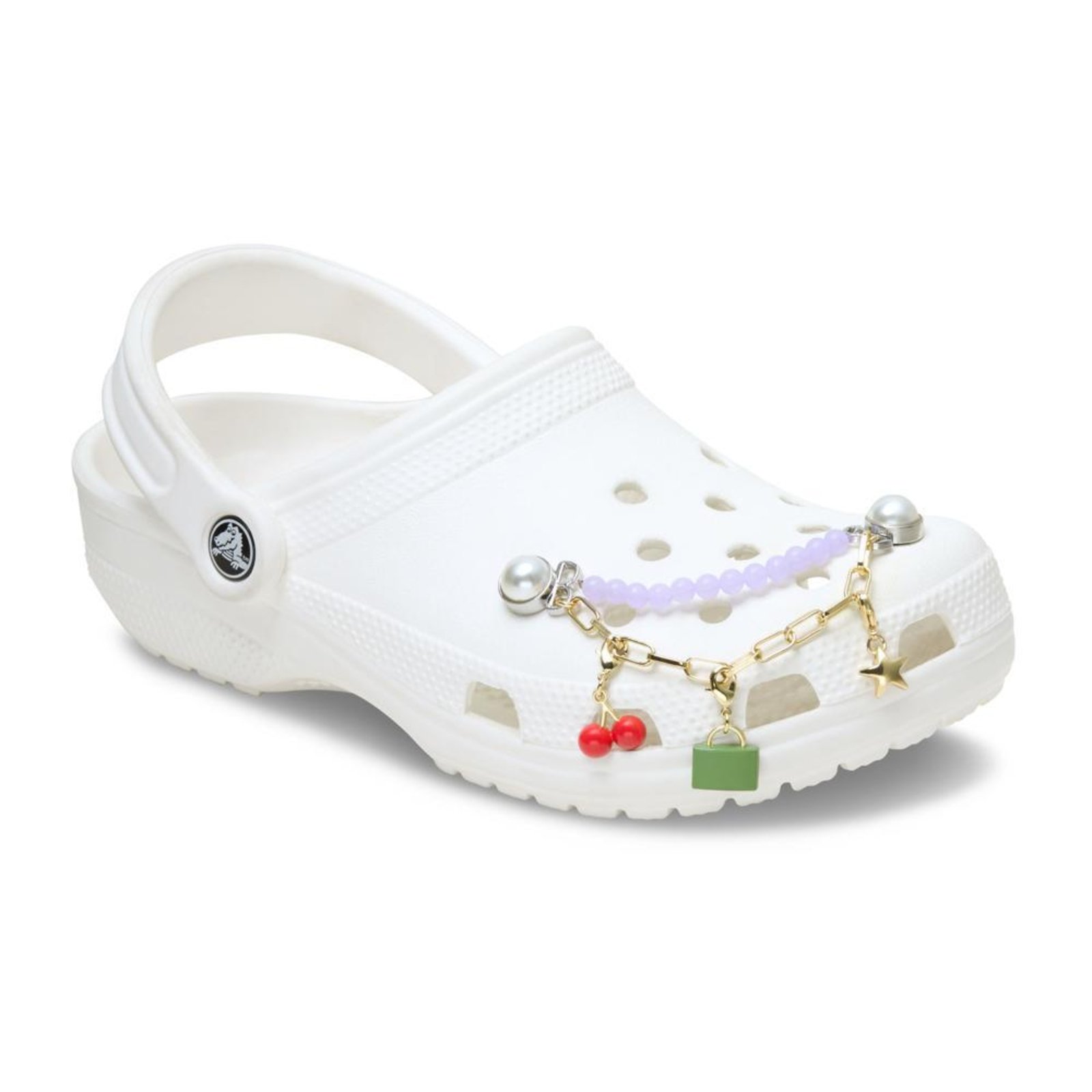 Vista 3 Infantil - Jibbitz™ Corrente de Charms Roxa UNICO Crocs branco