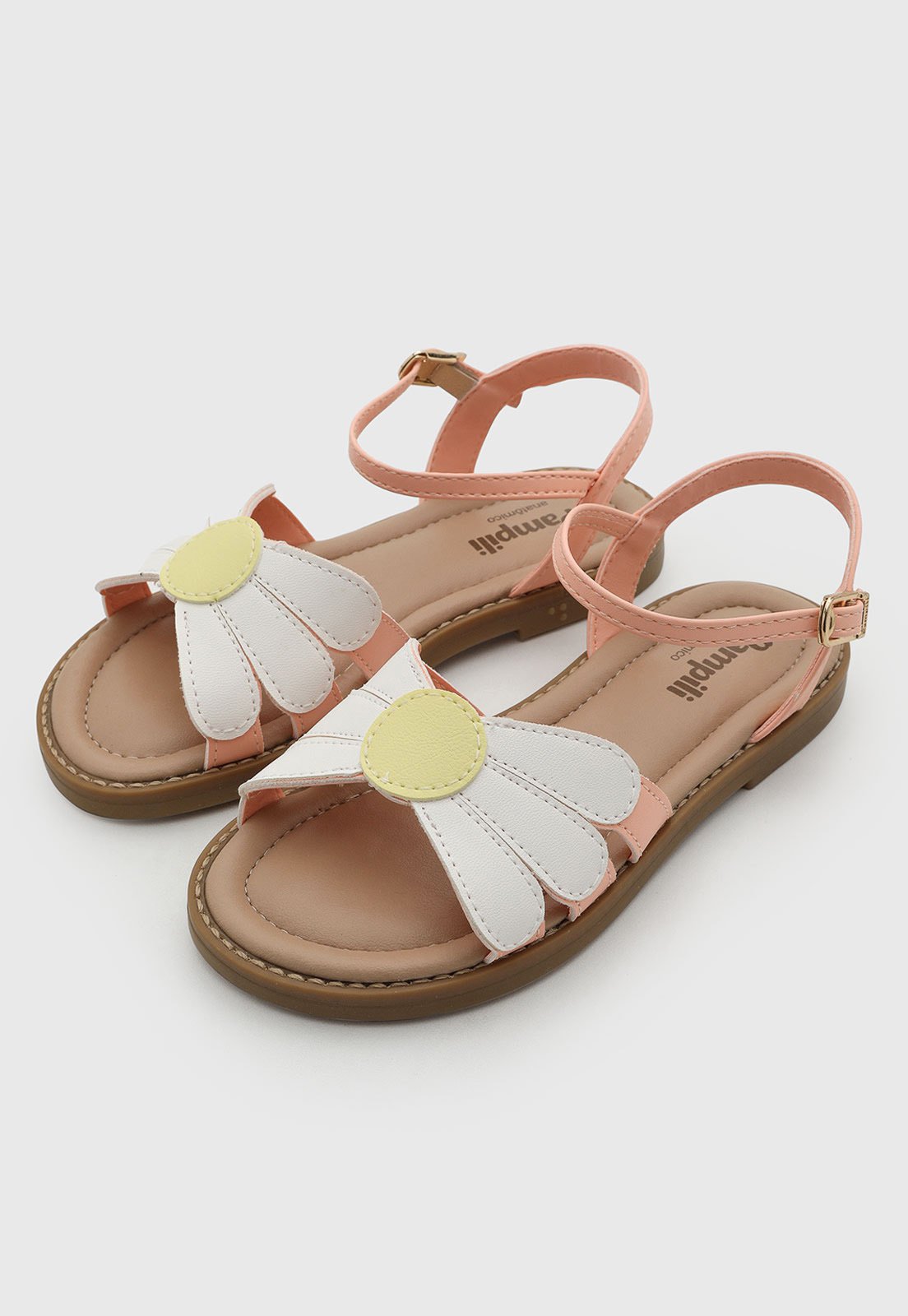 Infantil - Sandália Pampili Maite Flor Laranja