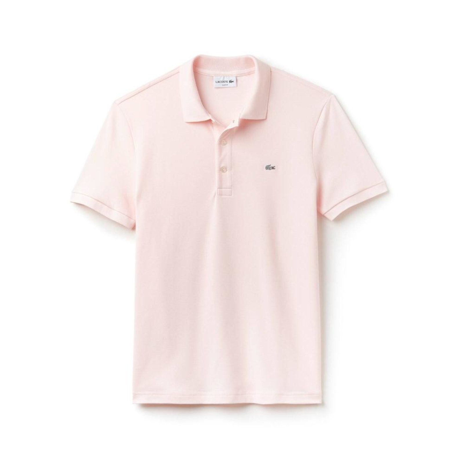 Camisa Polo Lacoste Slim Fit Masculina em Petit Rosa