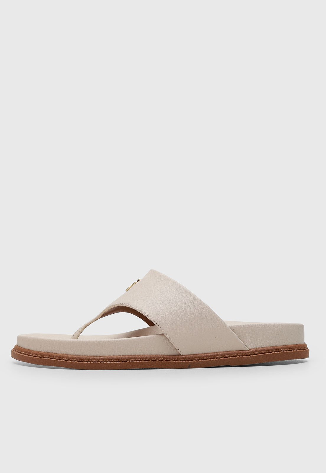 Rasteira Feminina Colcci Tiras Slide Off-White