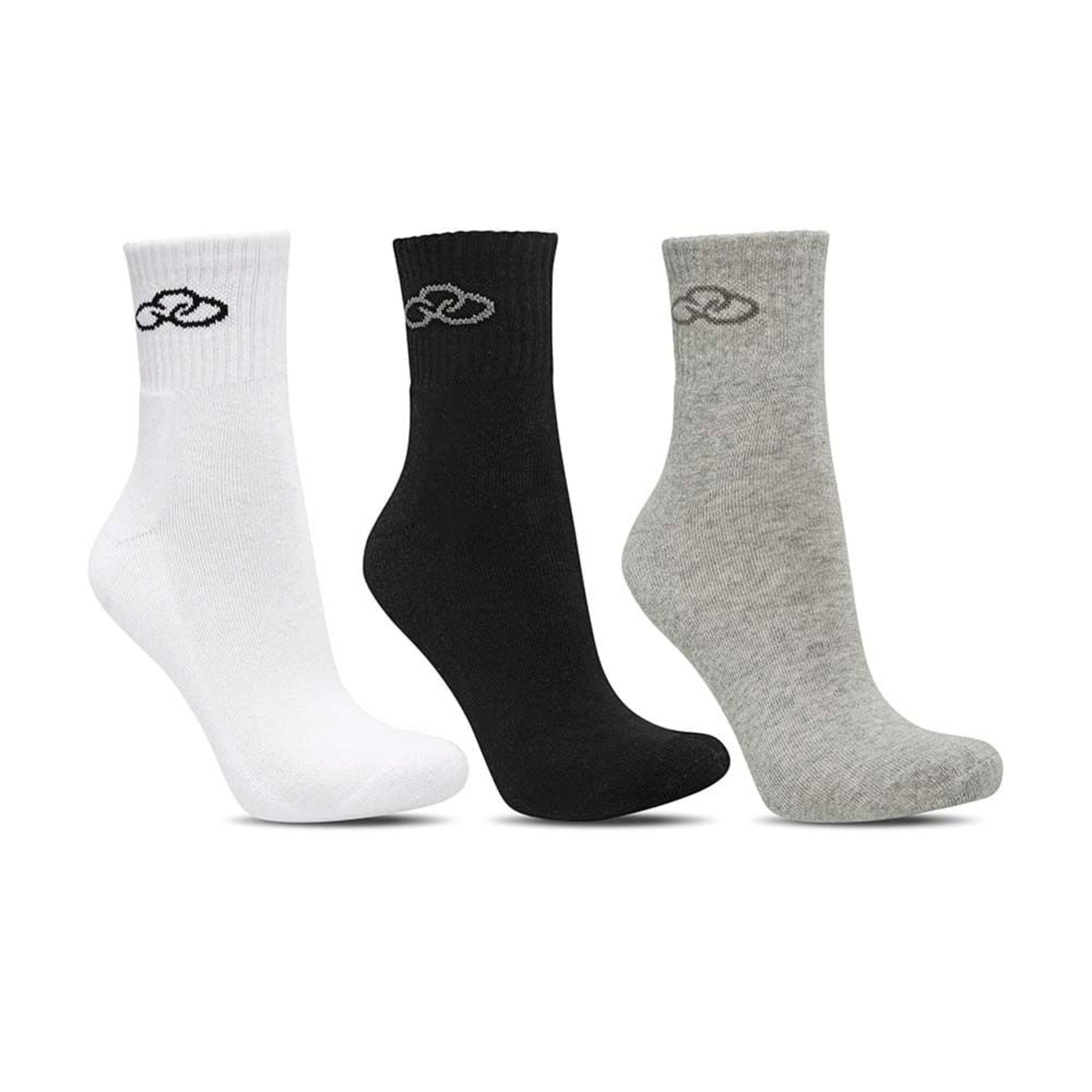 Kit Meia Masculina Adulta Média Olympikus Branca E Preta 3 Pares