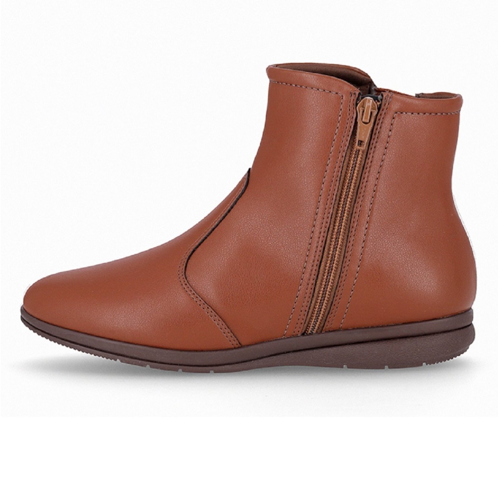 Bota Piccadilly Cano Curto Anabela Baixa Conforto e Estilo Marrom