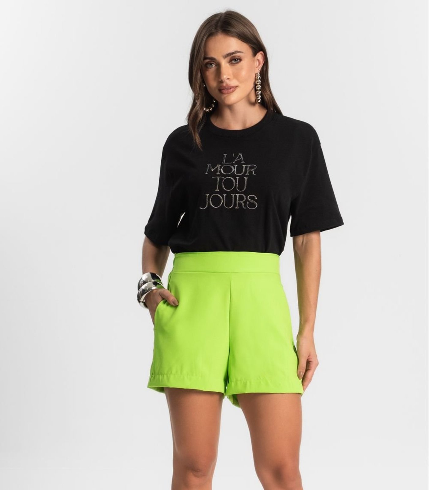 Shorts Feminino Com Bolso Endless Verde