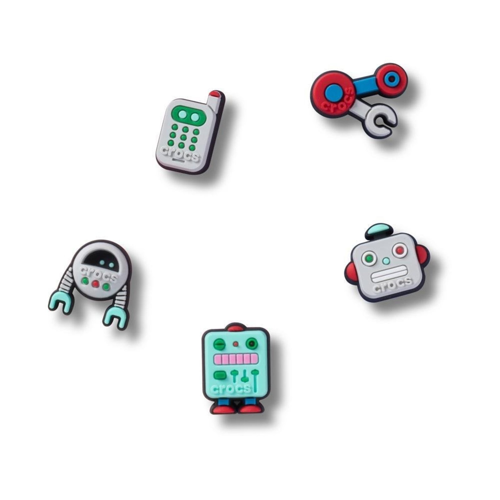 Infantil - Jibbitz™ Amigo Robô Pack Com 5 Peças Único Branco