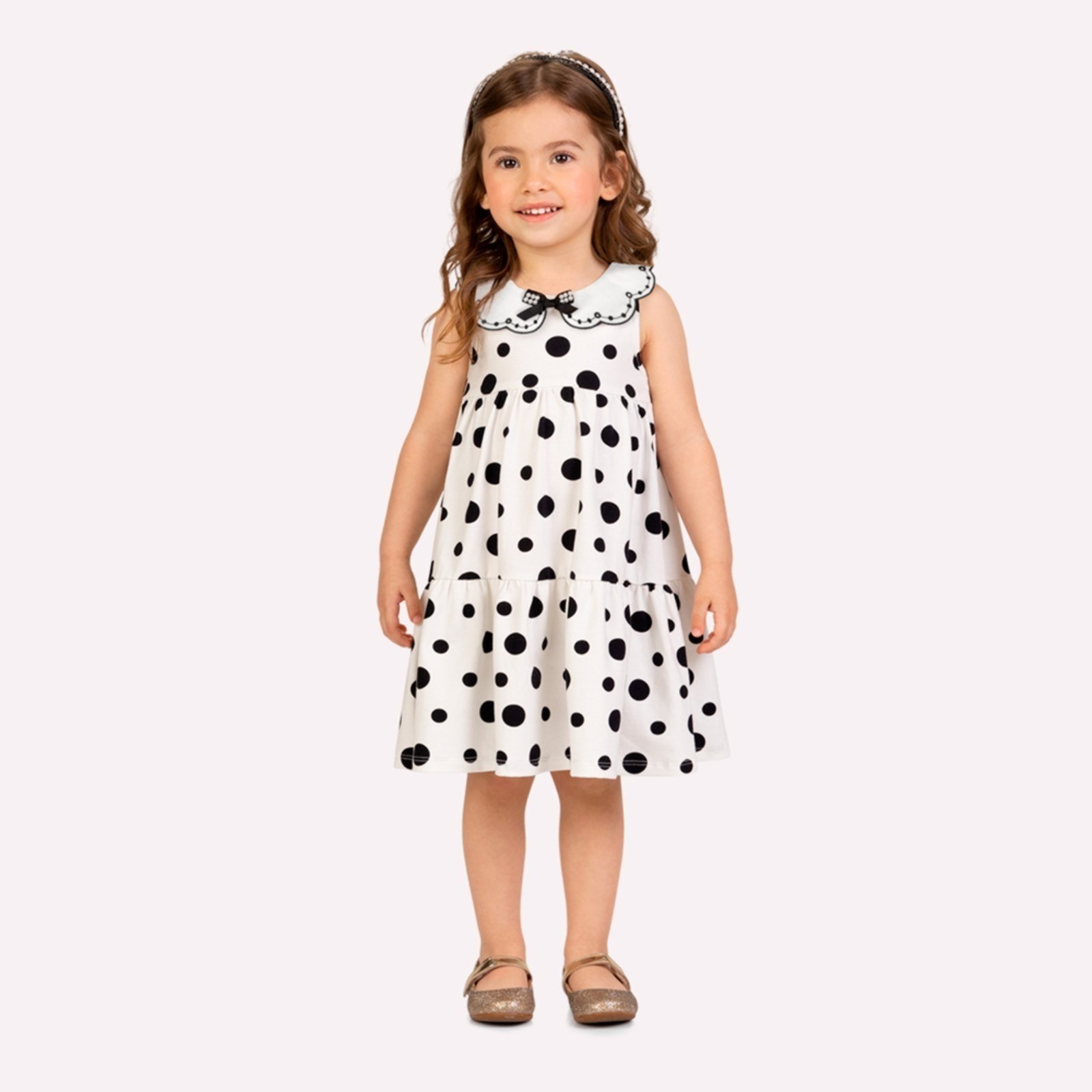 Infantil - Vestido Menina Póas Milon