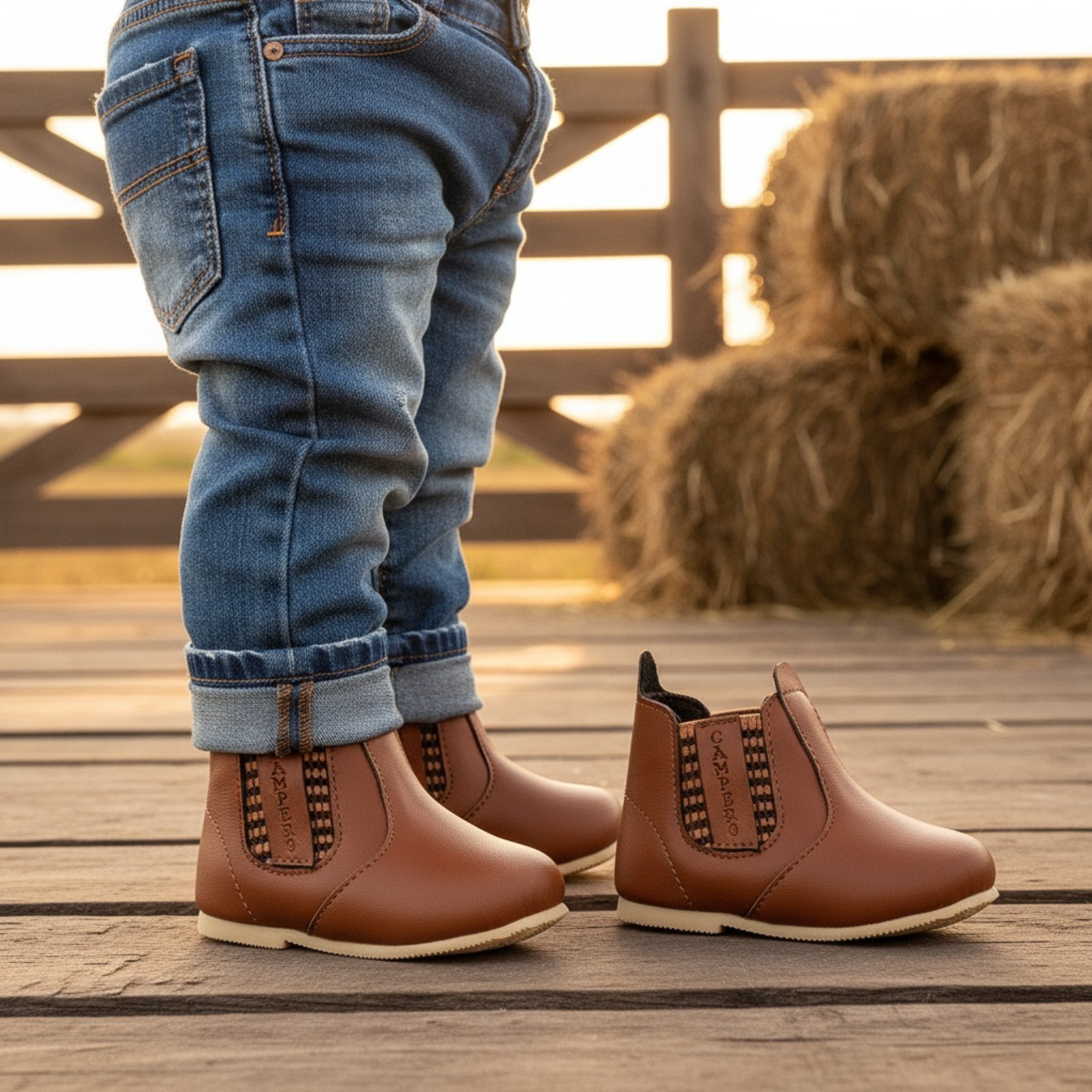 Infantil - Botina Campero Cano Baixo Botinha Country Whisky