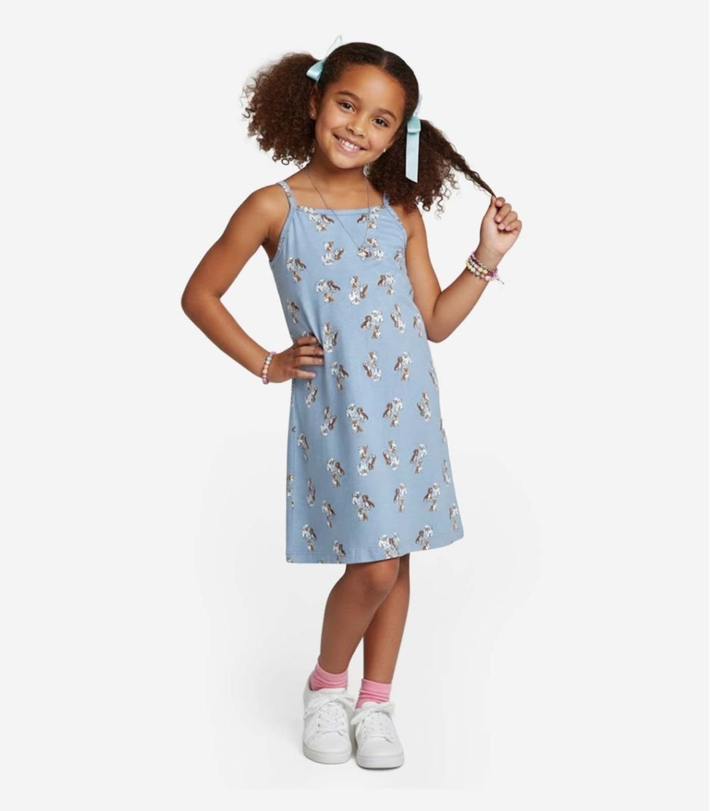 Infantil - Vestido em Cotton Leve Rotativo Select Azul