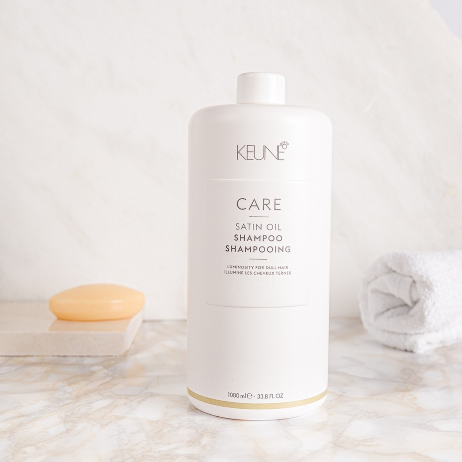 Vista 3 Kit Keune Care Satin Oil Shampoo Litro Máscara G e Satin Oil (3 produtos) multicolorido Keune multicolorido