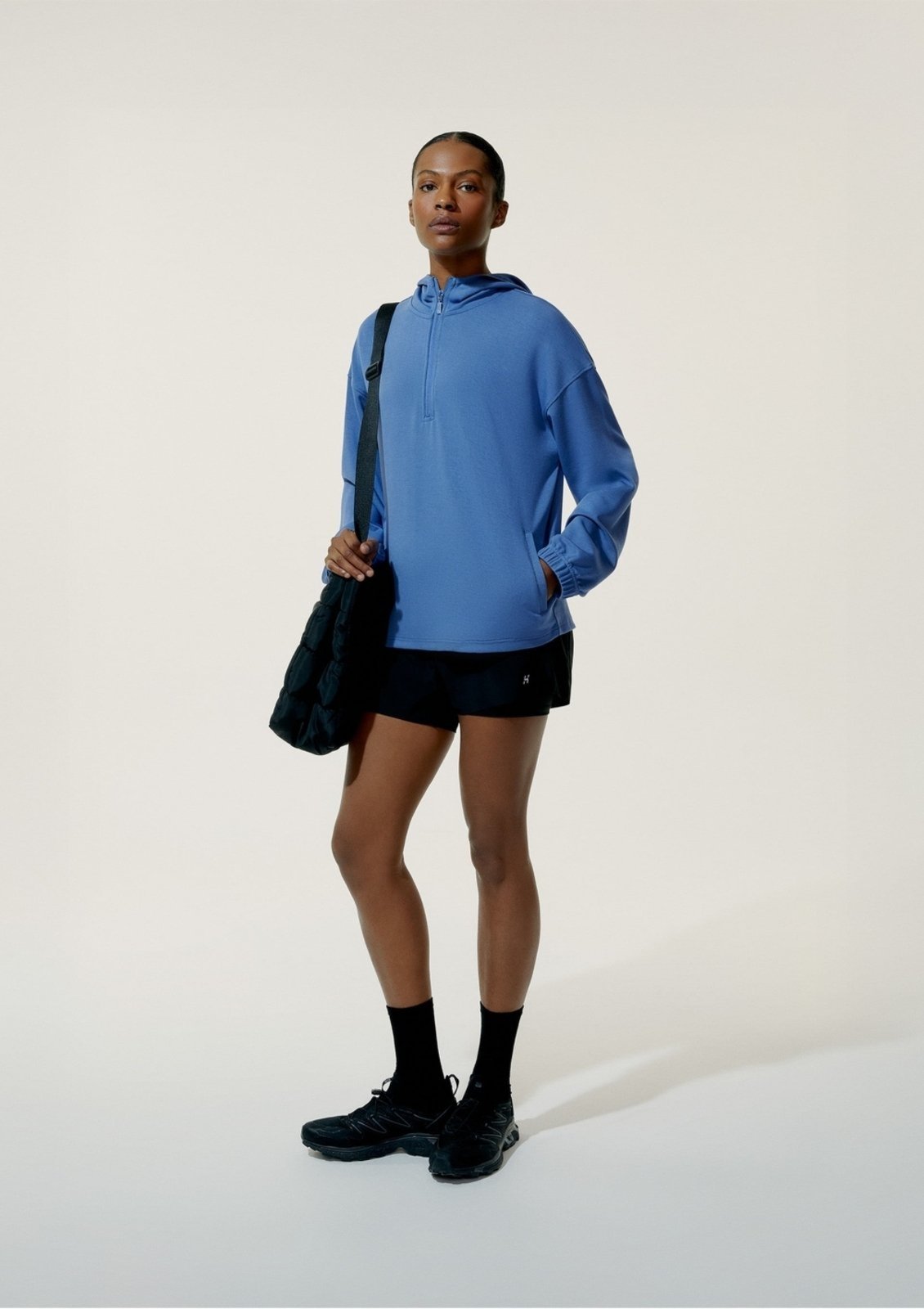 Vista 3 Blusão Esportivo Feminino Gola Alta Com Zíper Hering HERING SPORTS azul HERING SPORTS azul