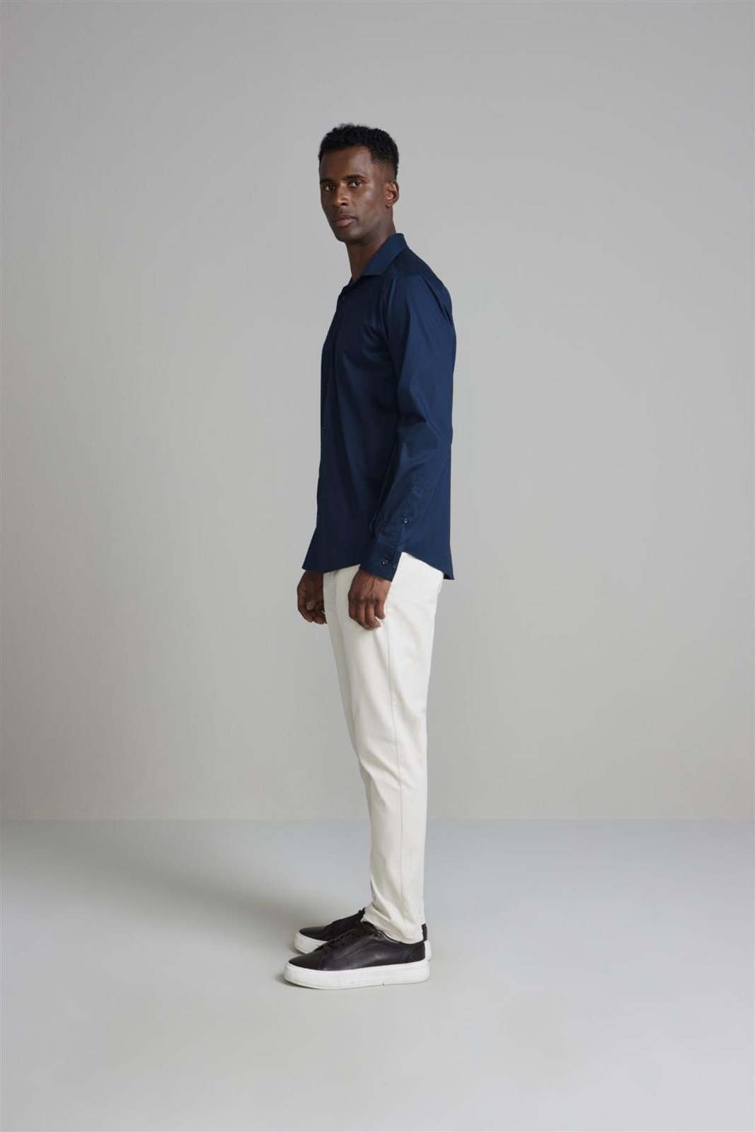 Vista 3 HIGHSTIL Camisa Lisa Comfort branco HIGHSTIL branco