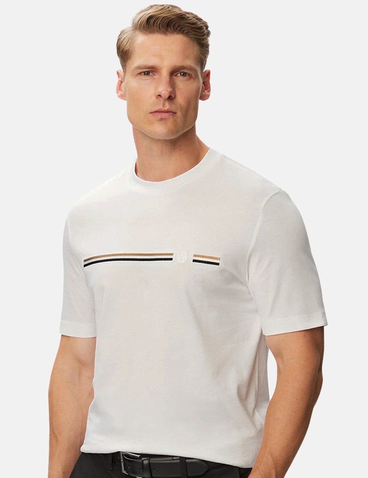 Camiseta Hugo Boss Masculina Regular Fit C-Taut 41 Branca