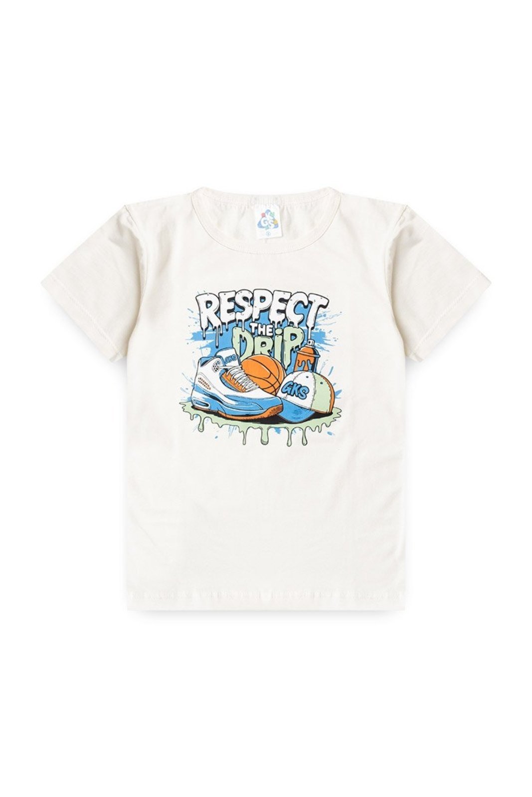 Vista 2 Infantil - Conjunto de Verão para Menino Respect the Drip GKS off-white GKS off-white