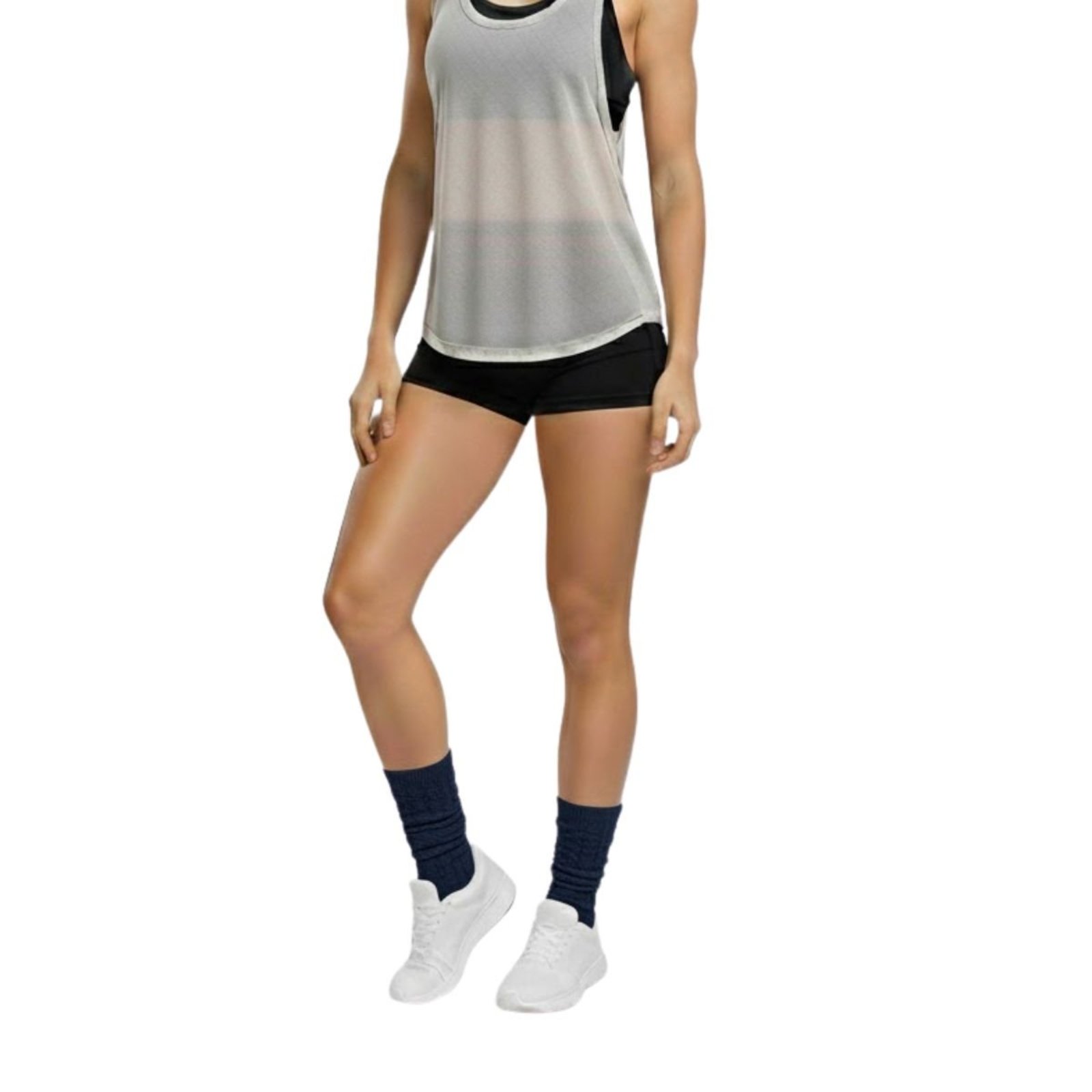 Par de Meias Feminina Cano Médio Fitness Aeróbica Apollo