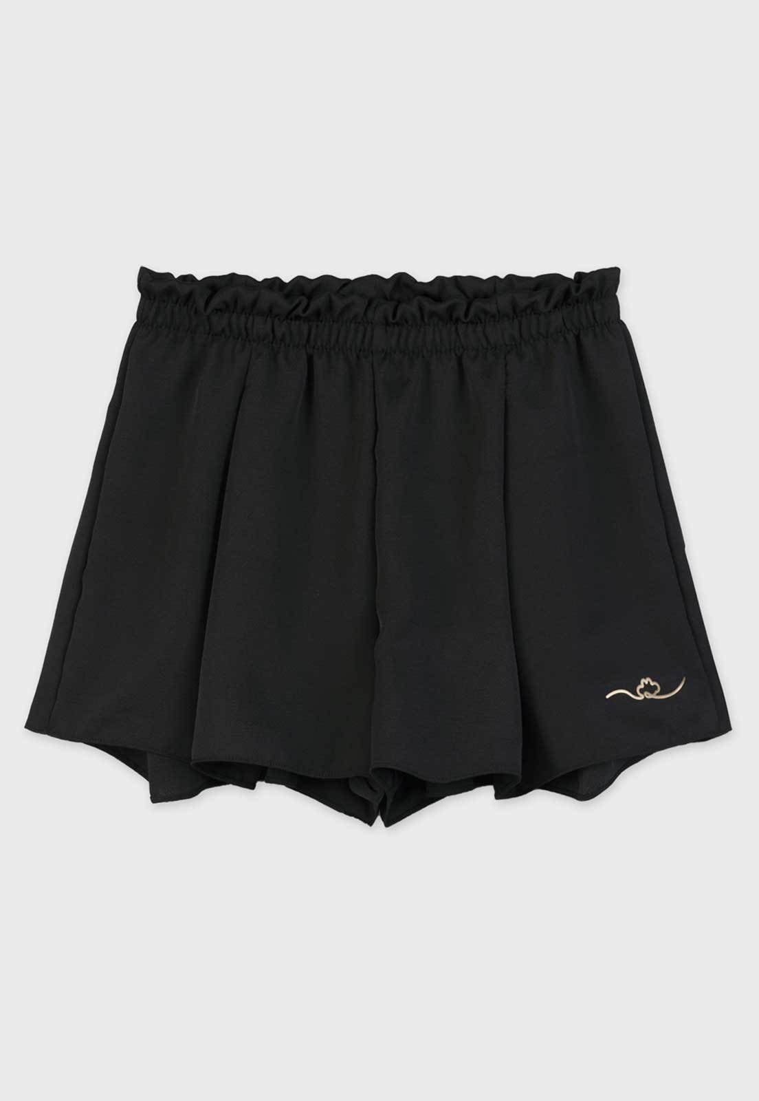 Infantil - Short Lilica Ripilica Barra Reta Preto