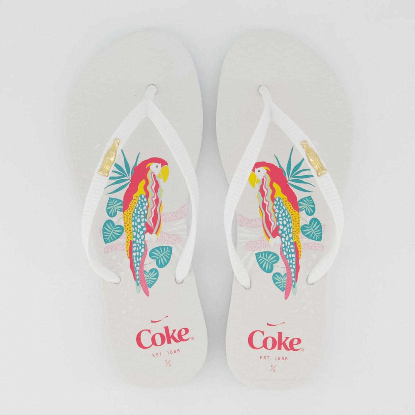 Chinelo Coca Cola Urbis Feminino Branco