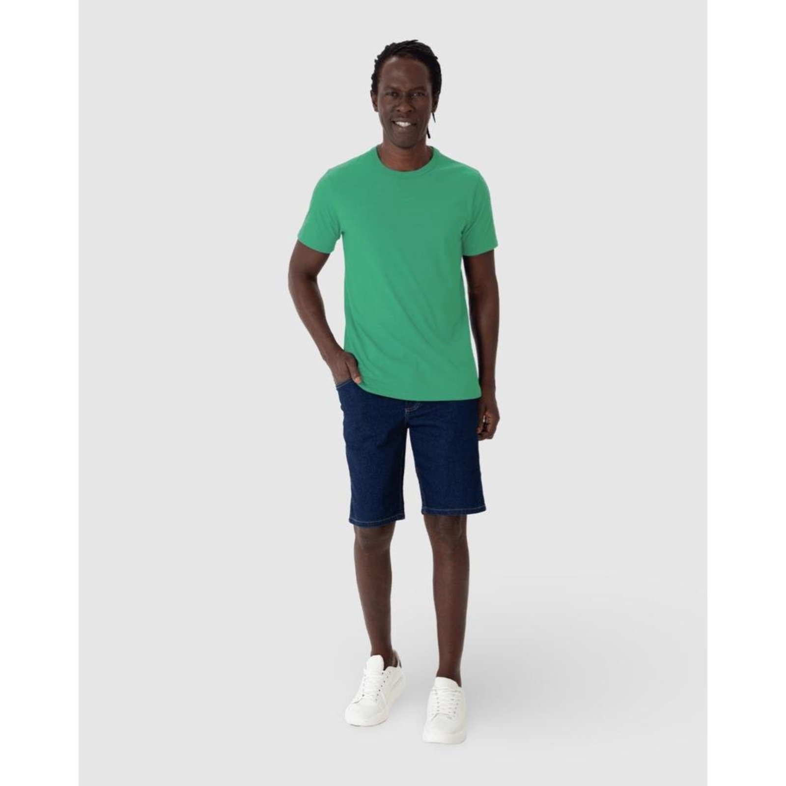 Vista 2 Camiseta Original Masculina Decote Redondo Em Algodão Malwee azul Malwee azul