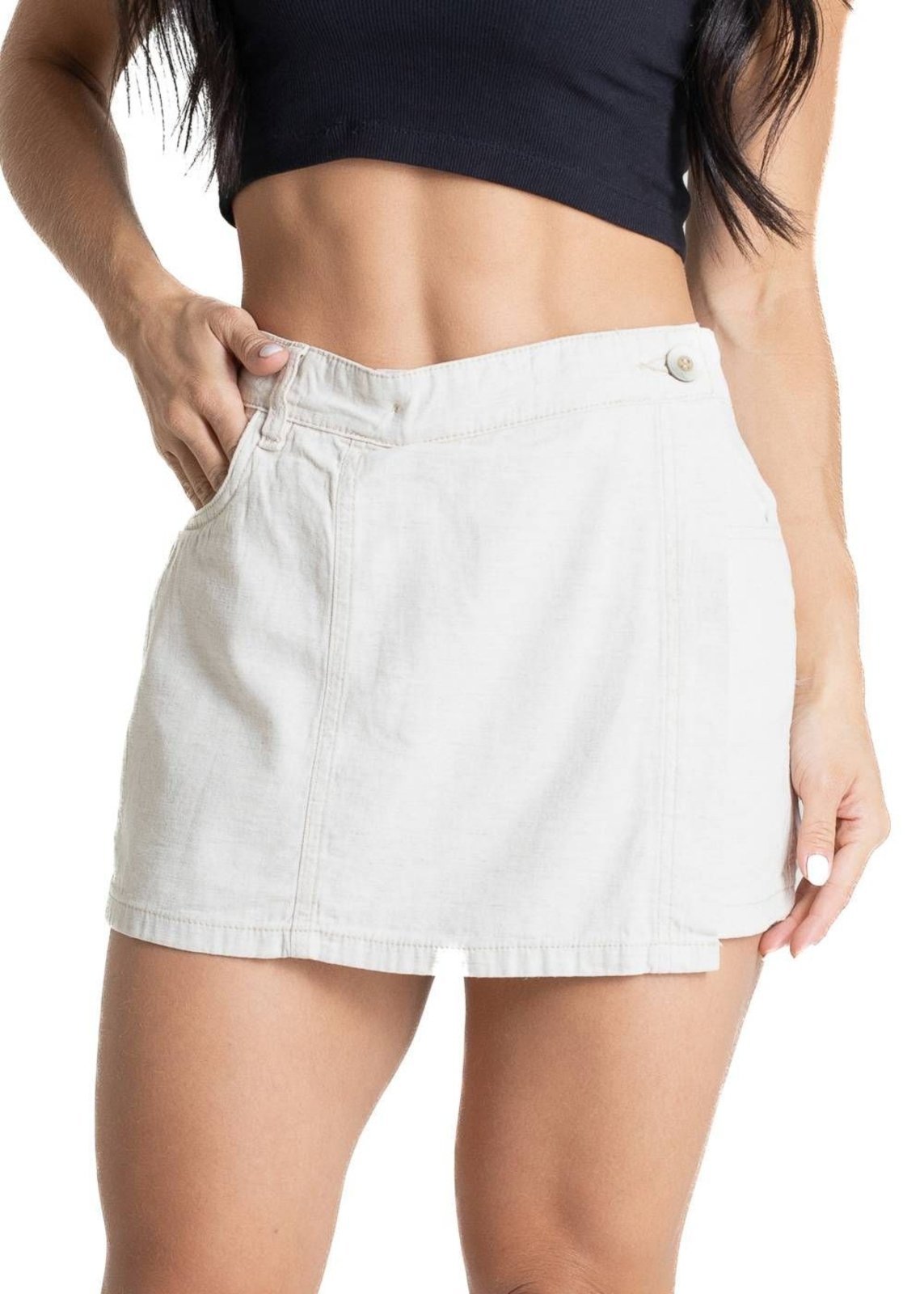 Shorts Saia Linho Sawary – 280335 – Bege – Sawary
