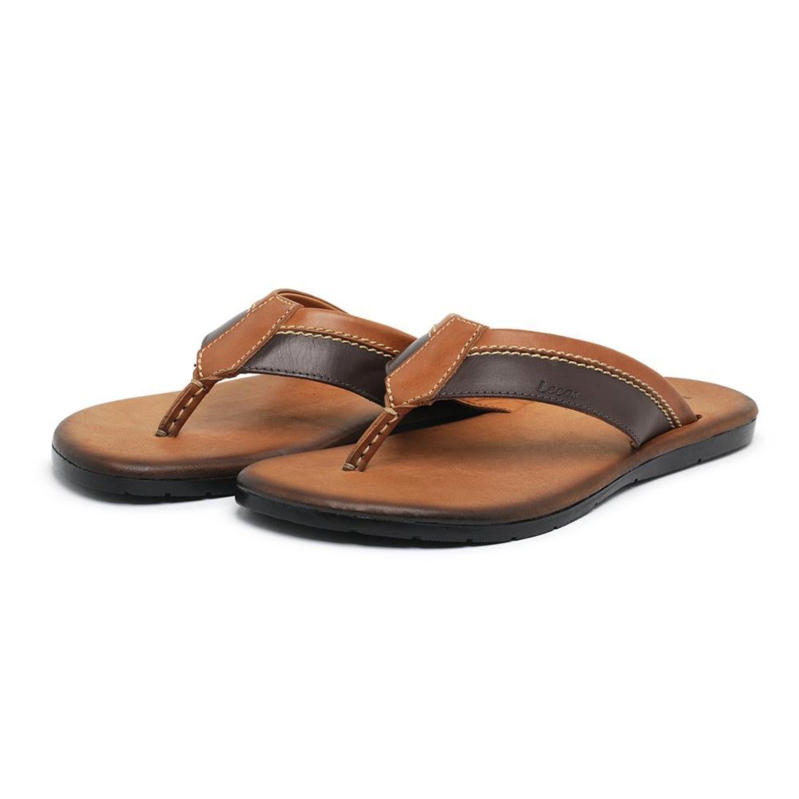 Chinelo Masculino Dedo Couro Conforto Moderno Marrom 37 Marrom