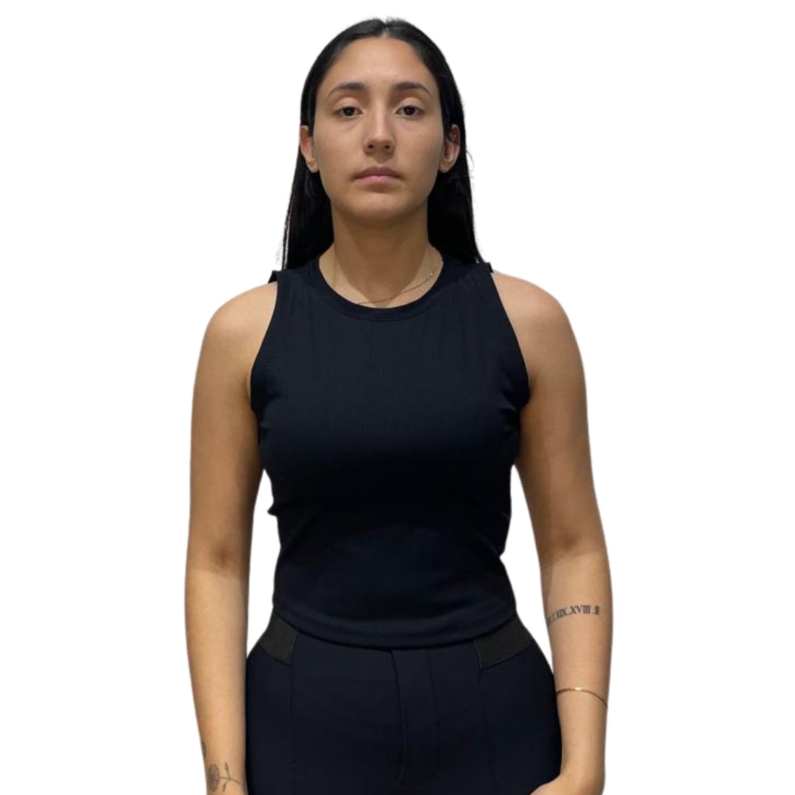 Top Cropped Justo Gola Redonda Flor De Lis