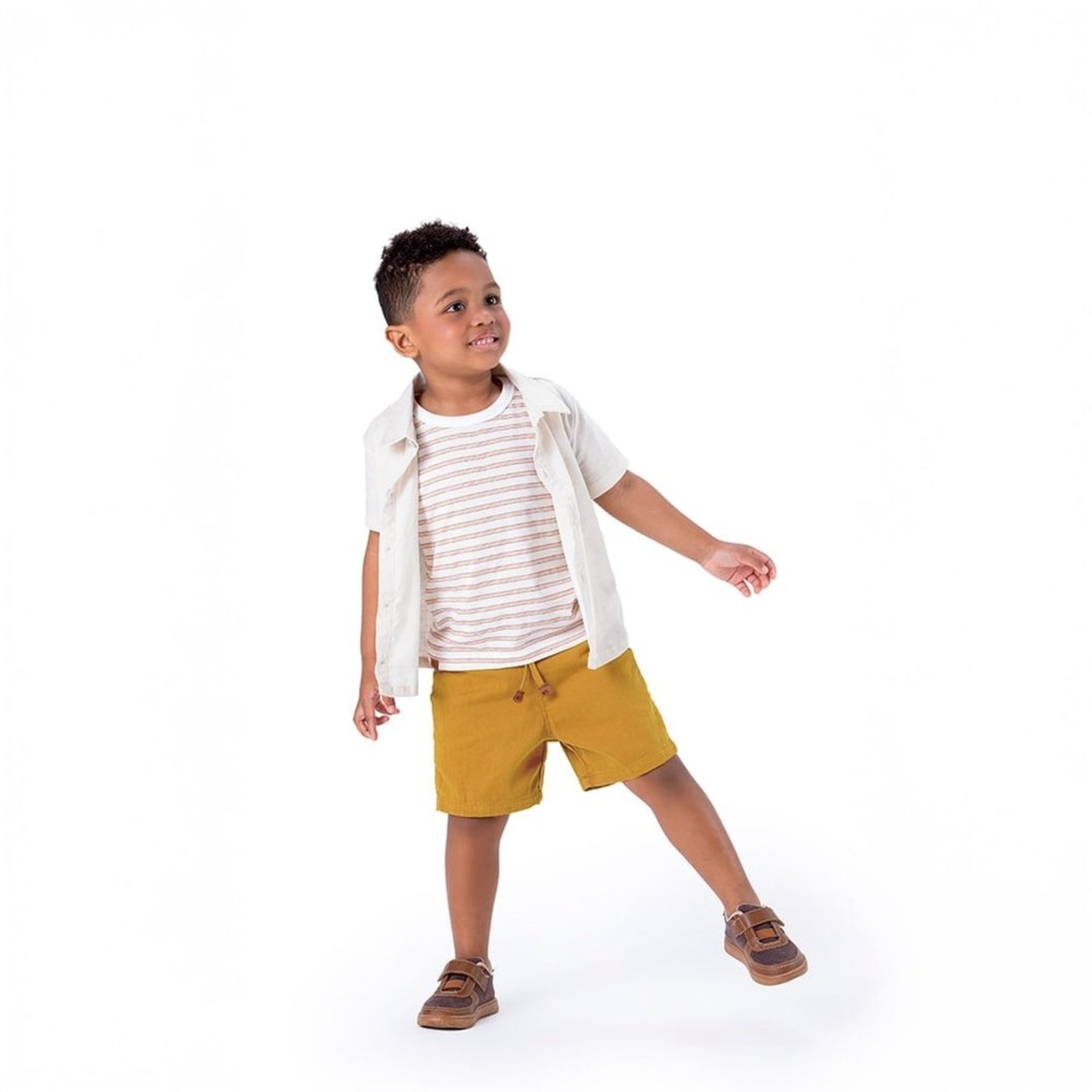 Infantil - Conjunto Curto Listrado Menino Marisol