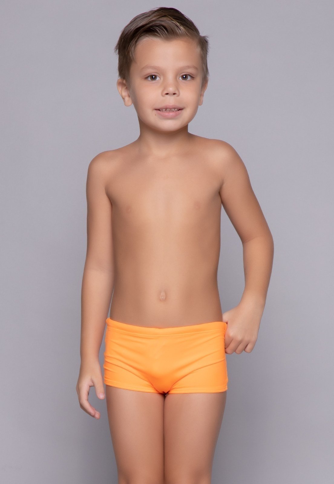 Sunga Vekyo Molha e Aparece Estampa Proteção UV 50+ Laranja