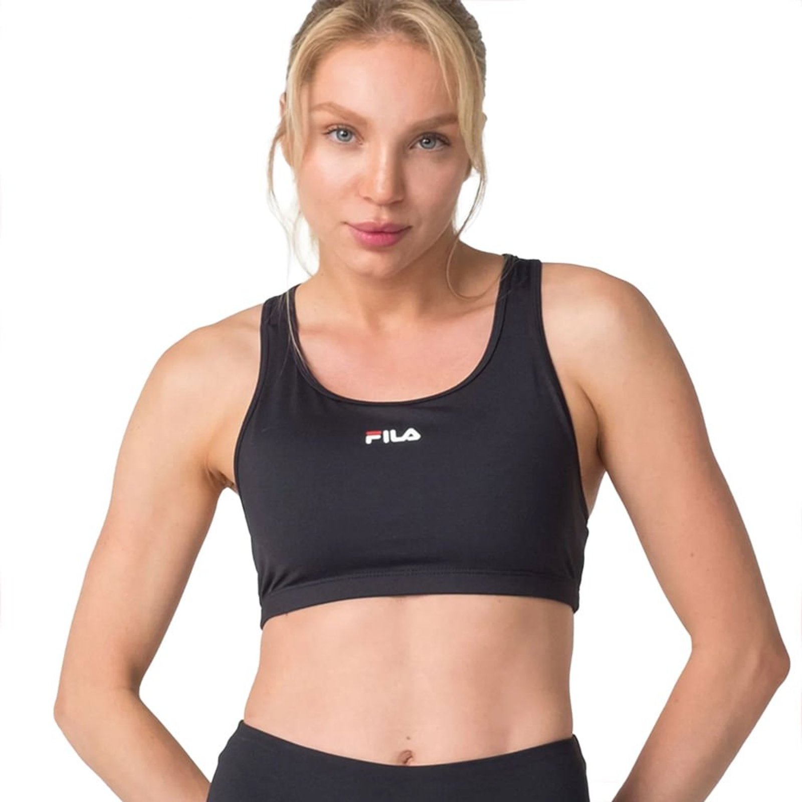 Vista 2 Top Feminino Fila Nadador Essential Sustentação preto Fila preto