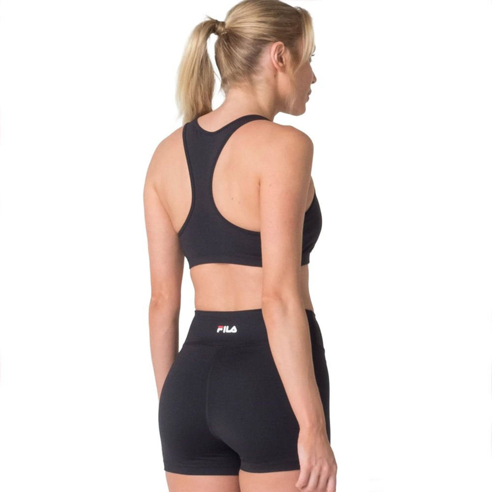 Vista 3 Top Feminino Fila Nadador Essential Sustentação preto Fila preto