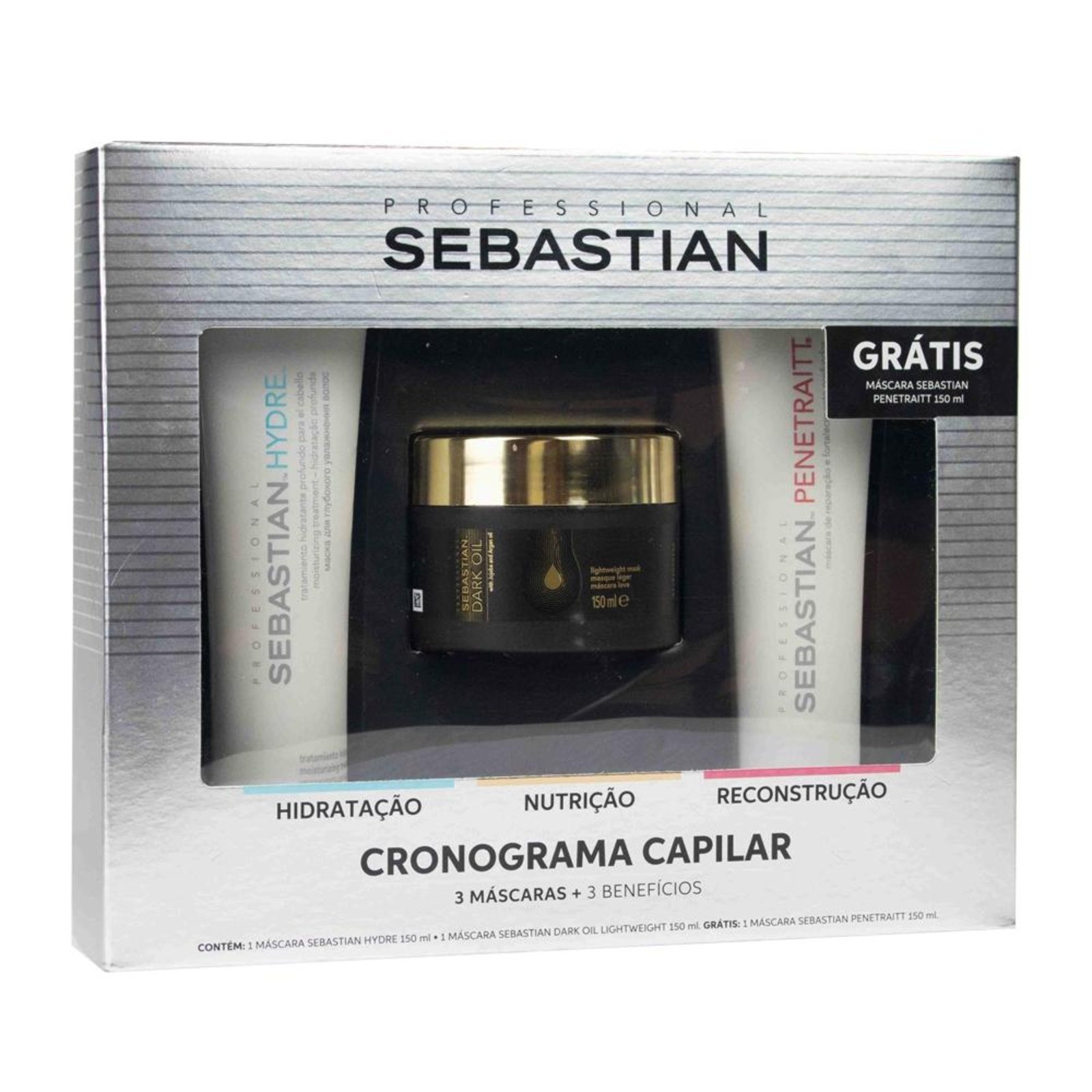 Vista 2 Kit Sebastian Professional Cronograma Capilar + Másc 150ml incolor Sebastian Professional incolor