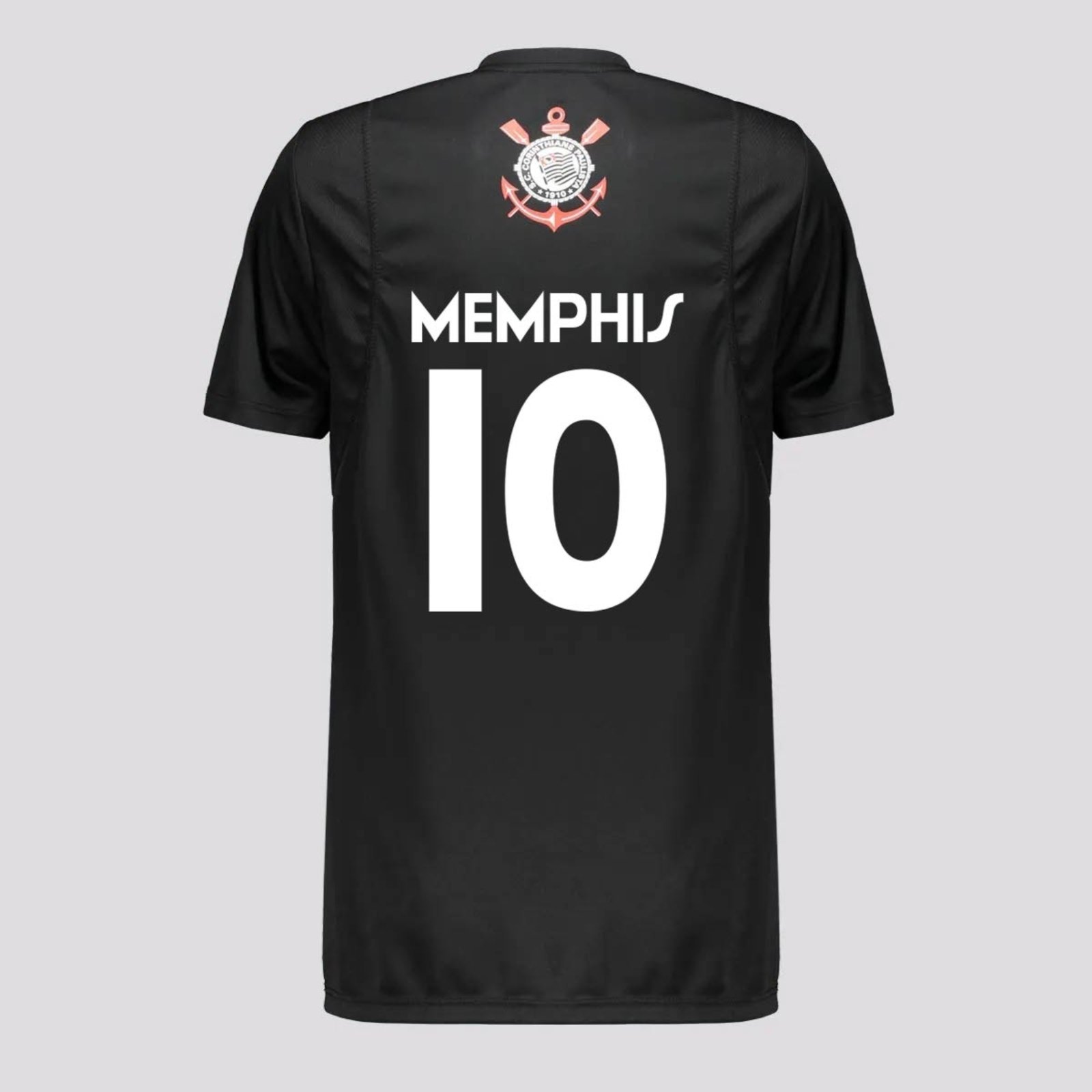 Infantil - Camisa Corinthians Memphis 10 Logo Preta