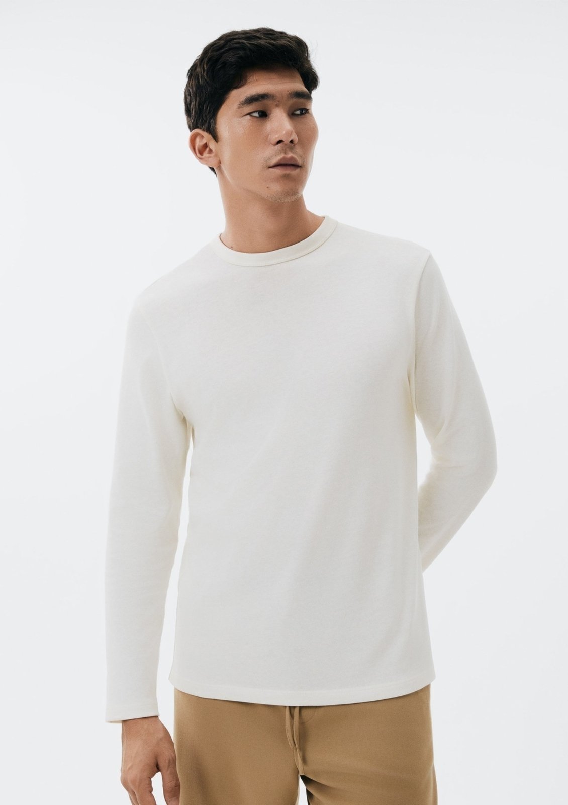 Camiseta Masculina Manga Longa Em Algodão Peruano Hering