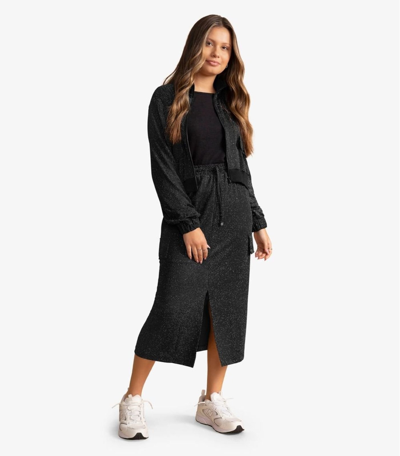Vista 3 Infantil - Saia Midi Juvenil Minty preto MINTY preto