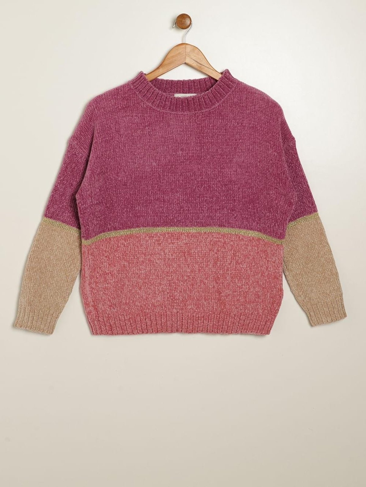 Infantil - Blusa Chenille Com Lurex Vels Juvenil Para Menina - ROSA