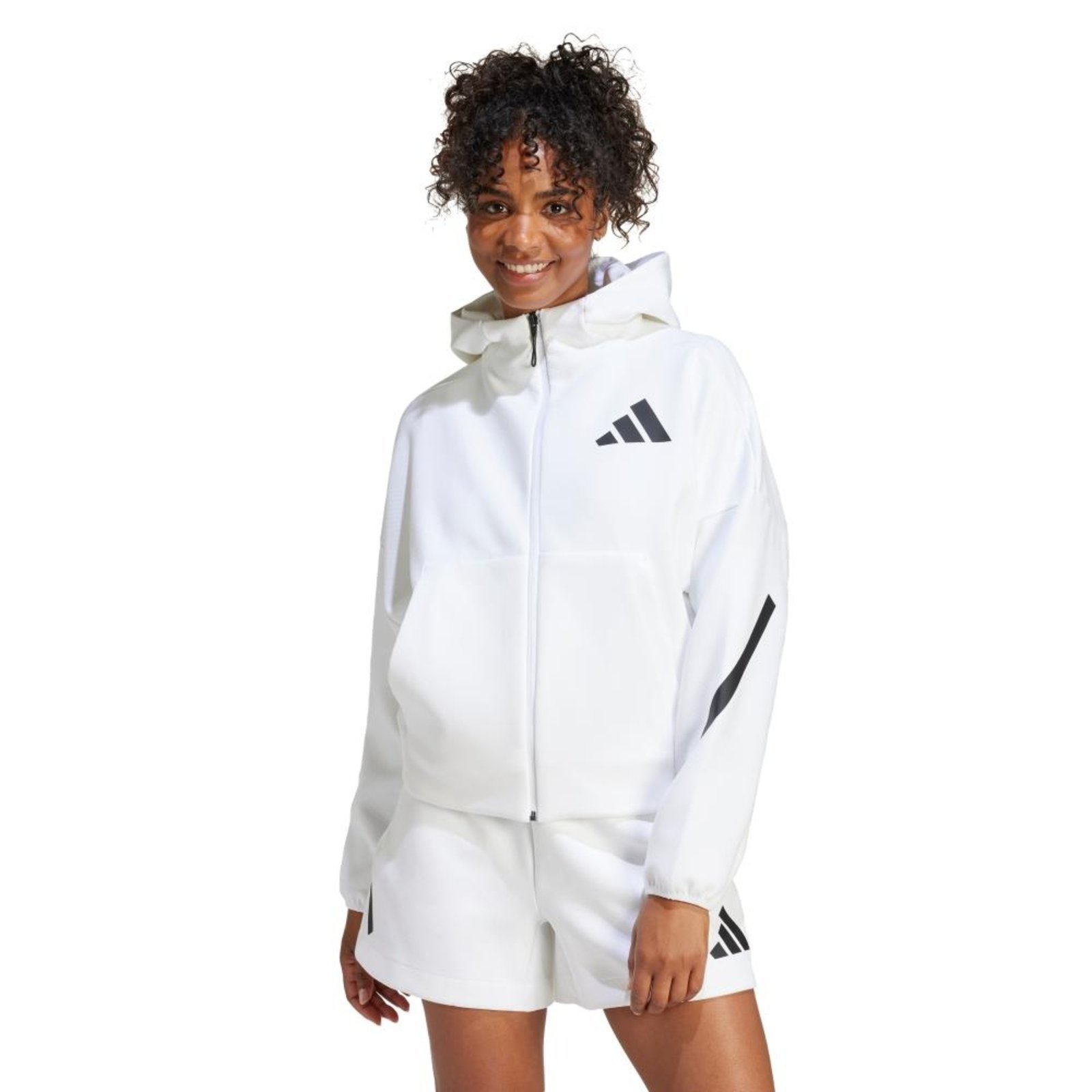 Moletom Capuz adidas Z.N.E. Full-Zip adidas Sportswear Branco