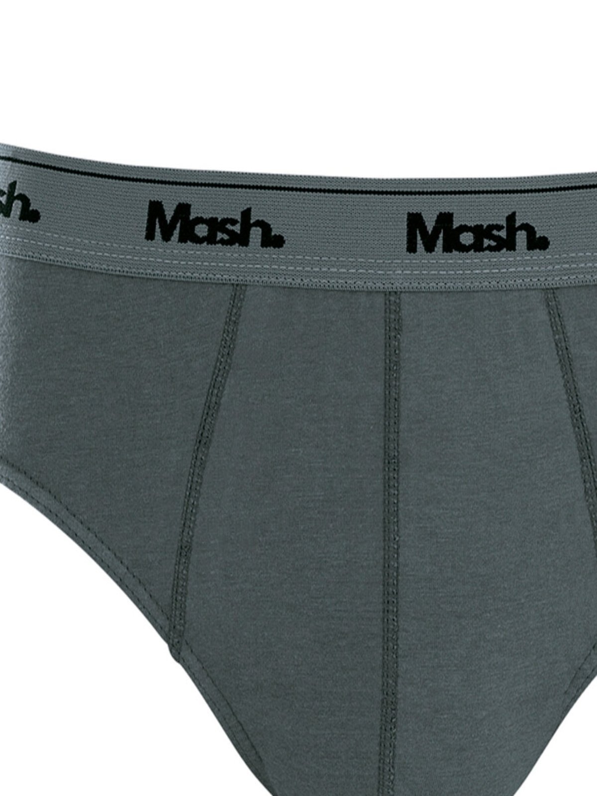Vista 3 Cueca Slip Mash 073.58 Chumbo cinza MASH cinza