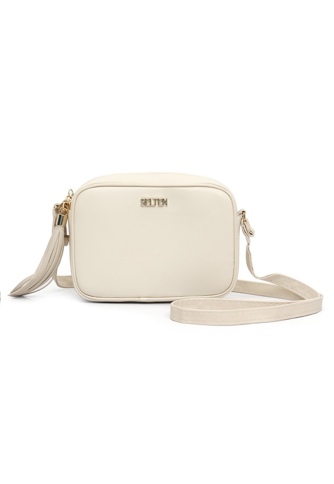 Bolsa Feminina Lateral Selten Pequena Off-White