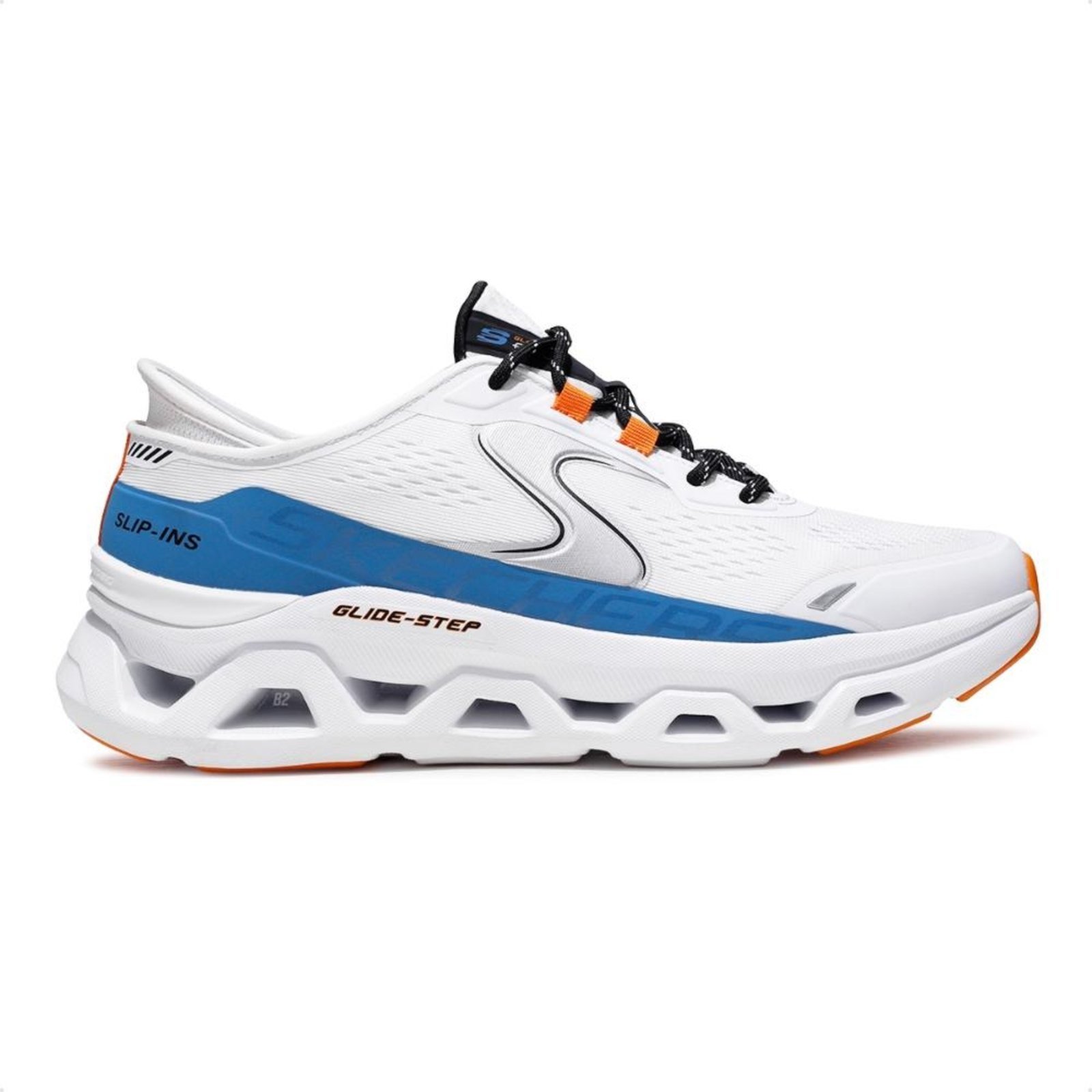 Vista 2 Tênis Skechers Glide Step Atlus Masculino branco Skechers branco