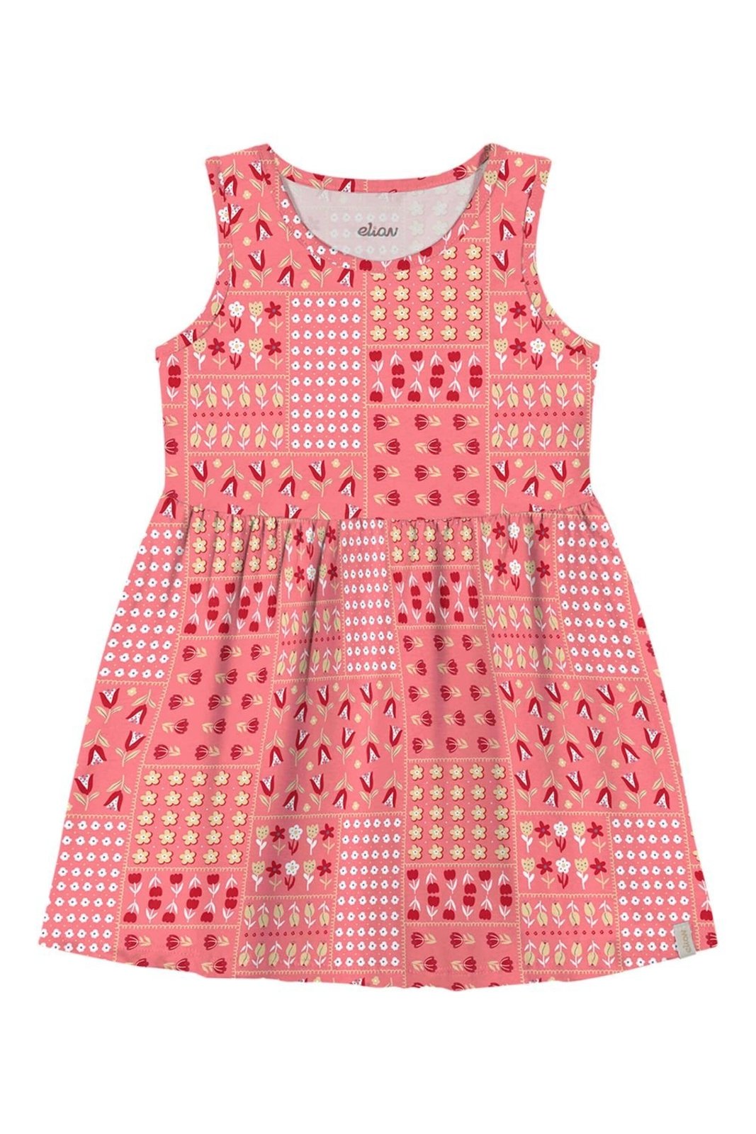 Vista 2 Infantil - Vestido Regata Menina Delicado Elian coral Elian coral