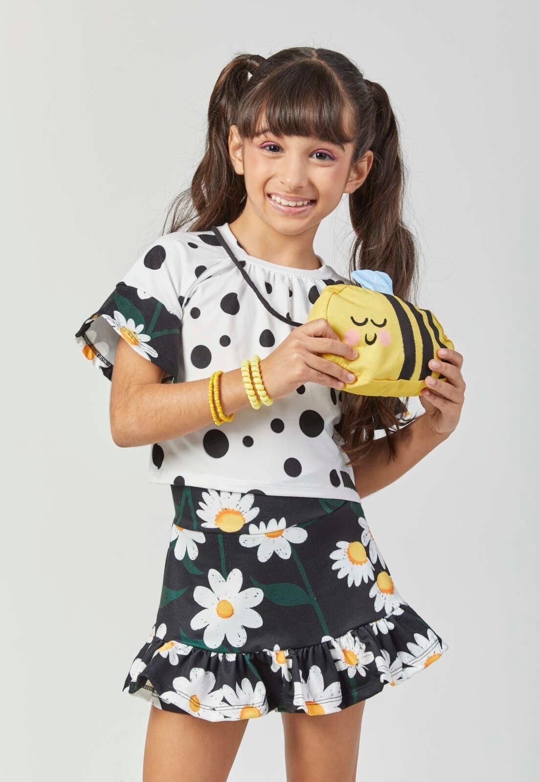 Vista 2 Infantil - Conjunto Shorts Estampado MYLU 2 Bobby Lulu branco Bobby Lulu branco