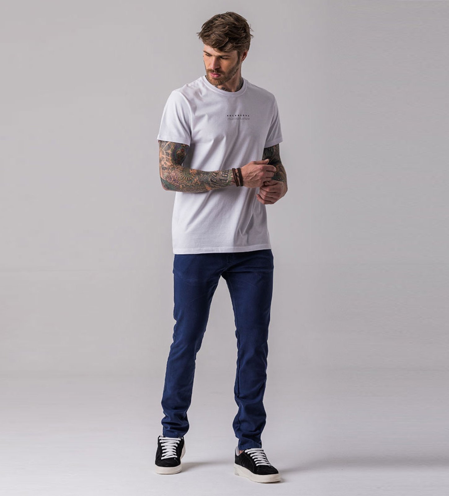 Camiseta Malha Gold Masculina RocK e Soda Branco