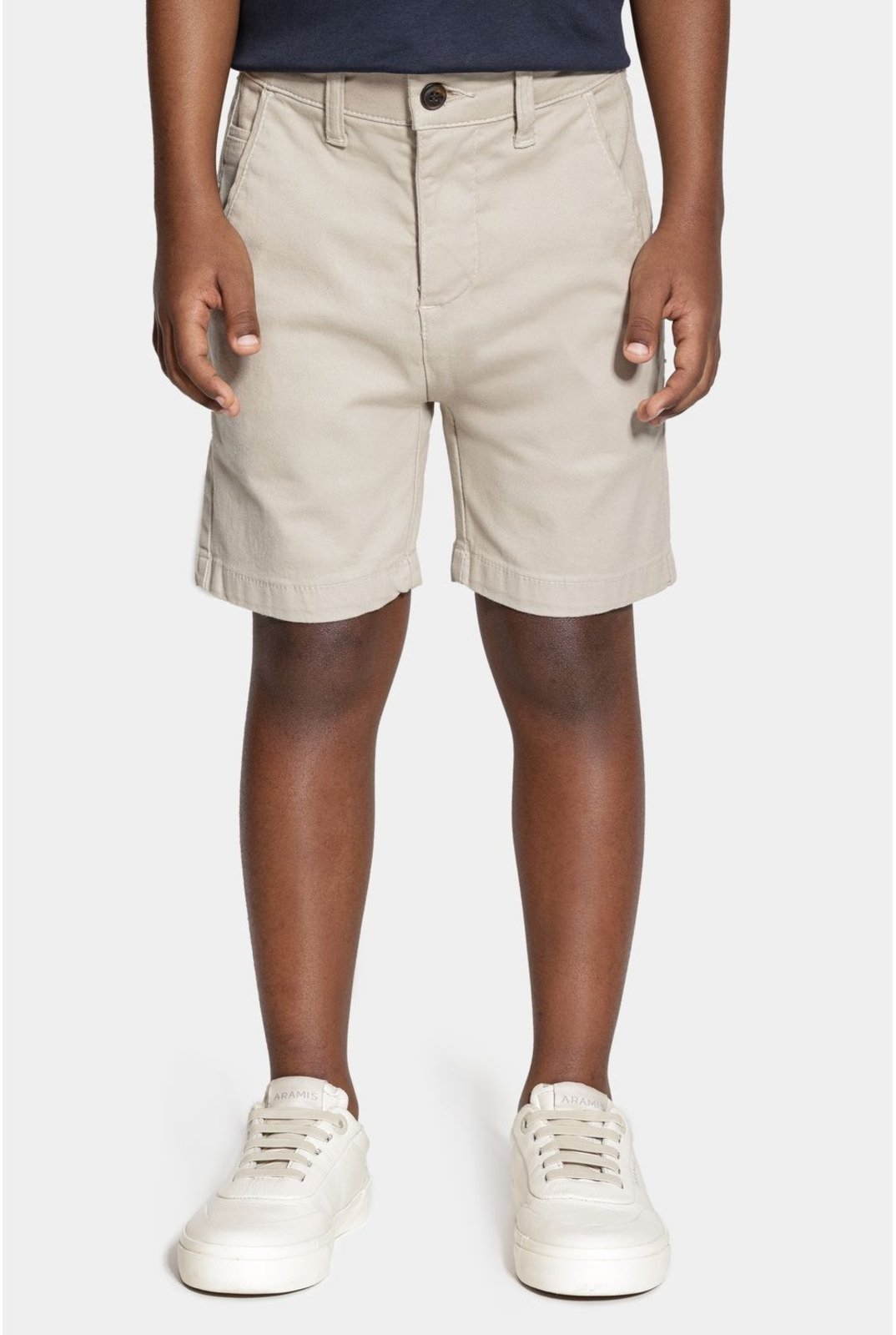Infantil – Bermuda Aramis Chino Algodão Color Sarjada Areia